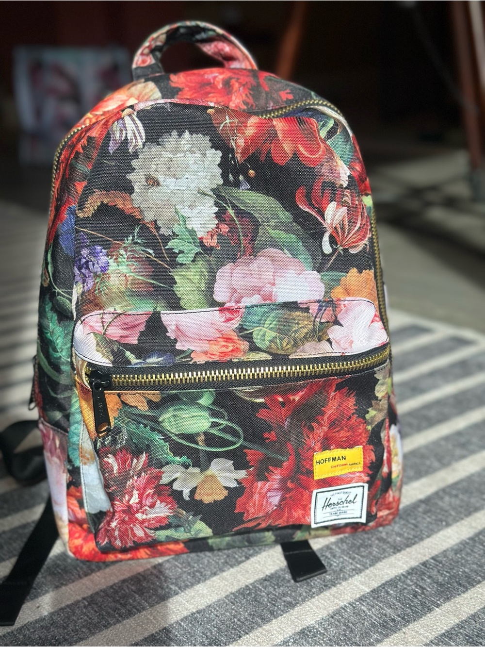 Herschel Supply Company mini Floral Canvas Backpack with Multicolor Blooms
